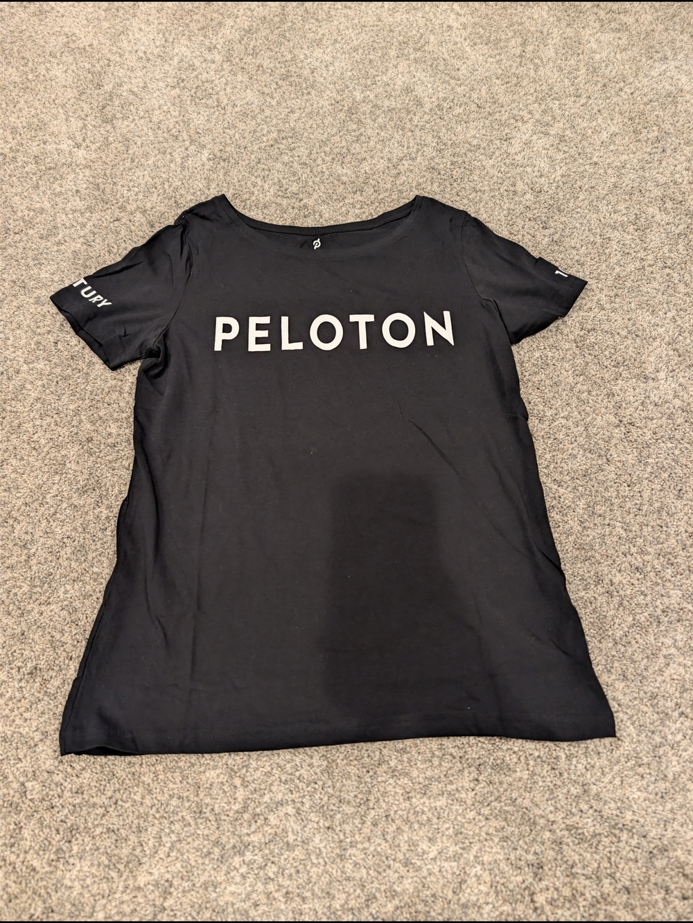 Peloton Black Short Sleeve Logo Graphic T-Shirt - Size Small